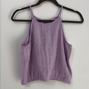Madewell Purple Sleeveless Crop Tank Top